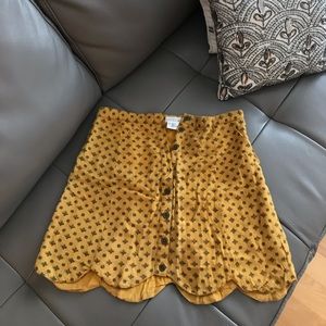 Urban Outfitters Cooperative Mustard Fall Skirt
